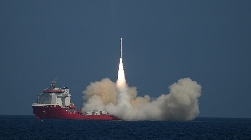 China_s_CERES_1_Rocket_Successfully_Deploys_Six_Satellites_Offshore