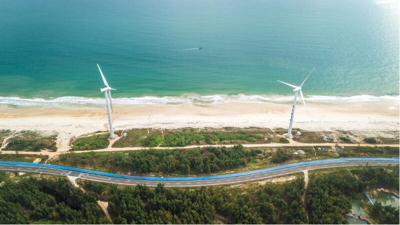Explore_the_Stunning_Mulan_Bay__Hainan_s_Coastal_Gem_with_Wind_Turbines
