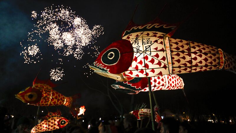 Flying_Fish_Lanterns_Illuminate_Anhui_s_Night_in_Ancient_Village