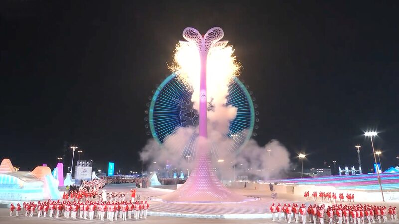 Harbin Ignites Torch Tower to Open 9th Asian Winter Games Harbin_Ignites_Torch_Tower_to_Open_9th_Asian_Winter_Games video poster