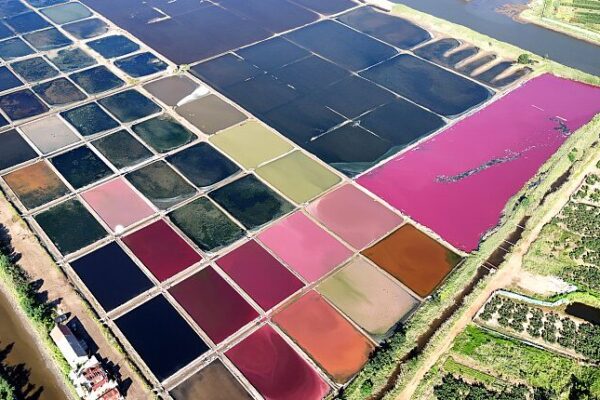 Vibrant Salt Fields of Weihai: Nature’s Colorful Masterpiece Captured from Above Vibrant_Salt_Fields_of_Weihai__Nature_s_Colorful_Masterpiece_Captured_from_Above