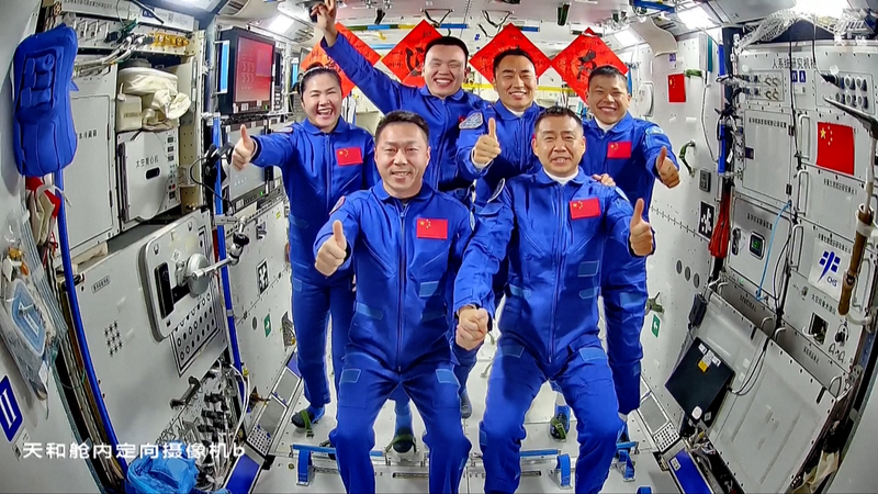 Six_Astronauts_Unite_Aboard_China_Space_Station_for_Sixth_Crew_Handover video poster