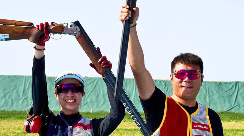 China’s Qi & Zhang Claim First Mixed Team Trap Gold