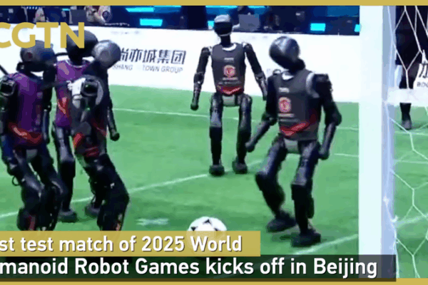 Beijing Debuts World’s First Humanoid Robot Games Beijing Debuts World’s First Humanoid Robot Games video poster