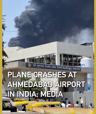 Air India flight bound for London crashes in Ahmedabad, 242 on board Air_India_flight_bound_for_London_crashes_in_Ahmedabad__242_on_board video poster