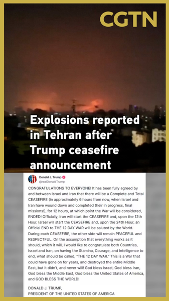 Blasts_Shake_Tehran_Hours_After_Trump_Announces_Israel_Iran_Ceasefire video poster