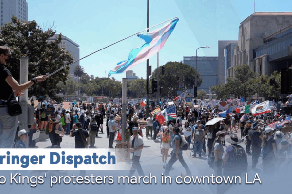 Thousands March in LA’s ‘No Kings’ Protest Against Immigration Raids Thousands_March_in_LA_s__No_Kings__Protest_Against_Immigration_Raids video poster