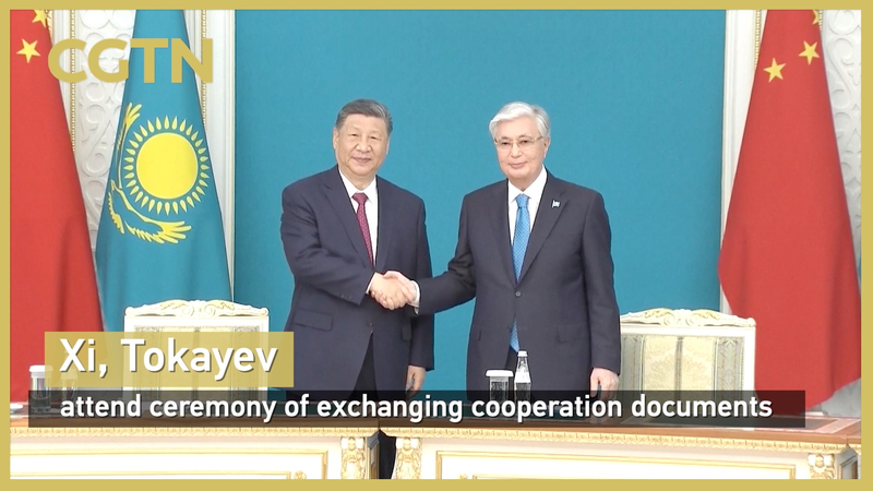 Xi and Tokayev Exchange Cooperation Documents in Astana Xi_and_Tokayev_Exchange_Cooperation_Documents_in_Astana video poster
