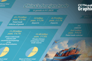 Chinese mainland’s trade up 2.9% to 21.79T yuan in H1 2025
