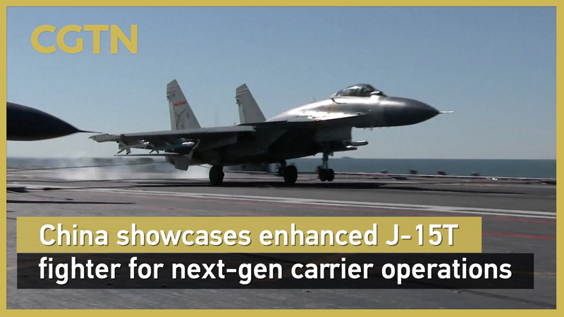 Chinese_mainland_unveils_J_15T_for_electromagnetic_catapult_launches_on_Fujian_carrier video poster