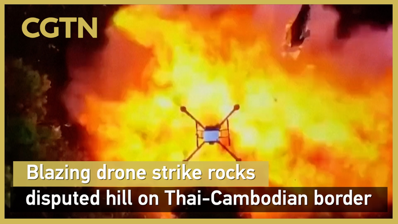 Drone Strike Rocks Disputed Hill on Thai-Cambodian Border Drone_Strike_Rocks_Disputed_Hill_on_Thai_Cambodian_Border video poster