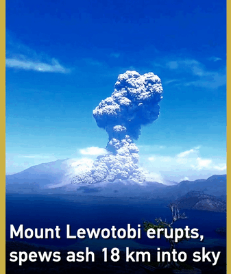 Indonesia’s Mount Lewotobi Erupts, Spews 18 km Ash Plume Indonesia_s_Mount_Lewotobi_Erupts__Spews_18_km_Ash_Plume video poster