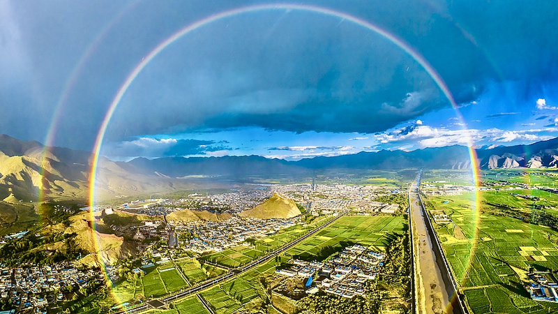 Rare_Full_Circle_Rainbow_Graces_Palcho_Monastery_in_Xizang - My Global News: Voices of a New Era Rare_Full_Circle_Rainbow_Graces_Palcho_Monastery_in_Xizang