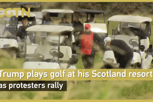 Trump Tees Off in Scotland Amid Mass Protests and UK Trade Talks Trump_Tees_Off_in_Scotland_Amid_Mass_Protests_and_UK_Trade_Talks video poster