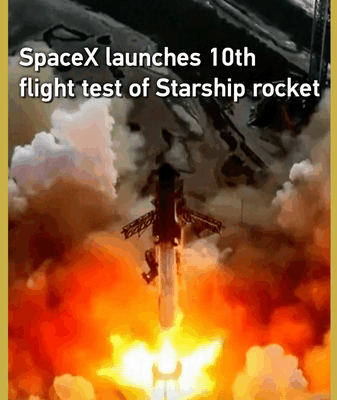 SpaceX’s Starship Soars in 10th Test Flight, Deploys 8 Dummy Satellites SpaceX’s Starship Soars in 10th Test Flight, Deploys 8 Dummy Satellites video poster