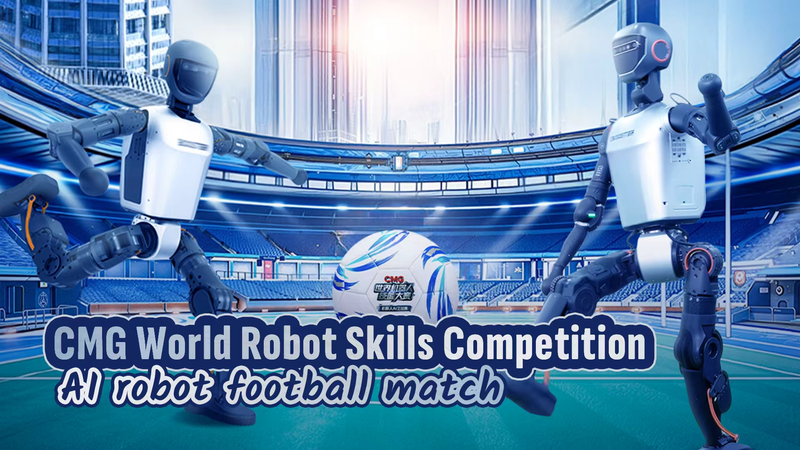 World_s_First_4_on_4_AI_Robot_Football_Match_Kicks_Off_at_CMG_Competition video poster