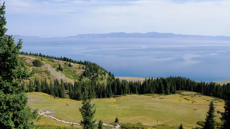 Mist, Waterfalls and Spruces: Songshutou’s Spectacular Sayram Lake Vista video poster