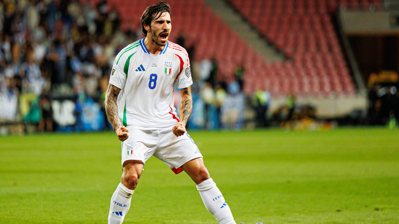 RUWJ6QM8GQC8DB2NNT5C - My Global News: Voices of a New Era Tonali’s Stoppage-Time Stunner Seals Italy’s 5-4 Win Over Israel