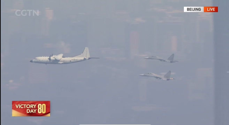 Air Echelons Soar Over Tian’anmen Square in Beijing’s V-Day Parade
