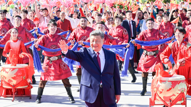 Xi_Concludes_Xinjiang_Visit_After_70th_Anniversary_Celebrations