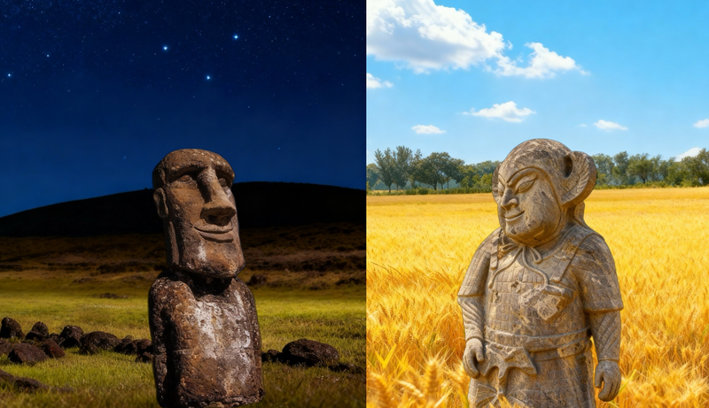 BA5FQJZRH7DWQ6YFJYF1 - My Global News: Voices of a New Era Trans-Pacific Chat: Easter Island’s Moai Meets the Chinese Mainland’s Big-Eared General video poster