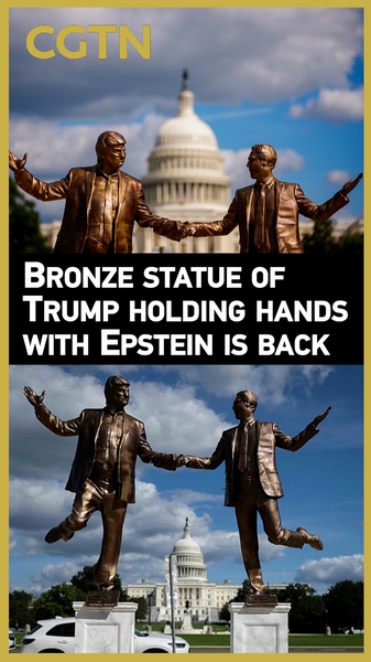 Bronze Trump-Epstein Statue Returns to National Mall Bronze_Trump_Epstein_Statue_Returns_to_National_Mall video poster