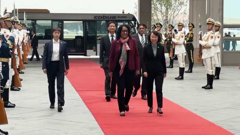 LGOQ103835WYORUVINTL - My Global News: Voices of a New Era Sri Lankan PM Arrives in Beijing for Global Leaders’ Meeting on Women video poster