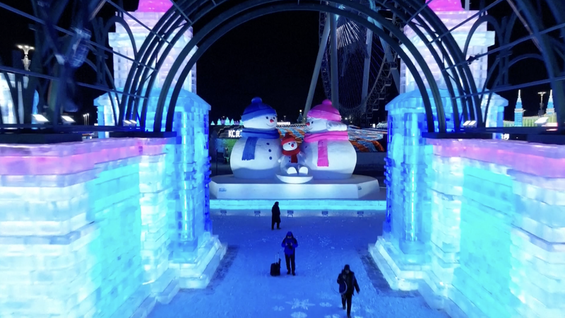 World’s Largest Ice-Snow Park Opens in Harbin with Dazzling Sculptures video poster