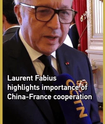 Fabius Urges Stronger Sino-French Ties Ahead of Macron’s Visit video poster