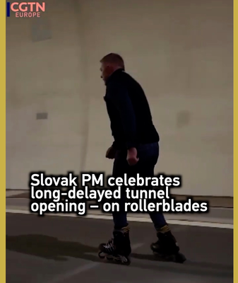 Slovak_PM_Roller_Skates_Through_7_5km_Visnove_Tunnel_Opening video poster