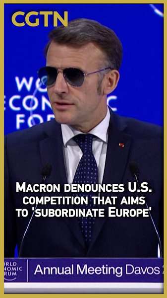 Macron_Slams_US_Competition_Aiming_to_Subordinate_Europe_at_Davos video poster